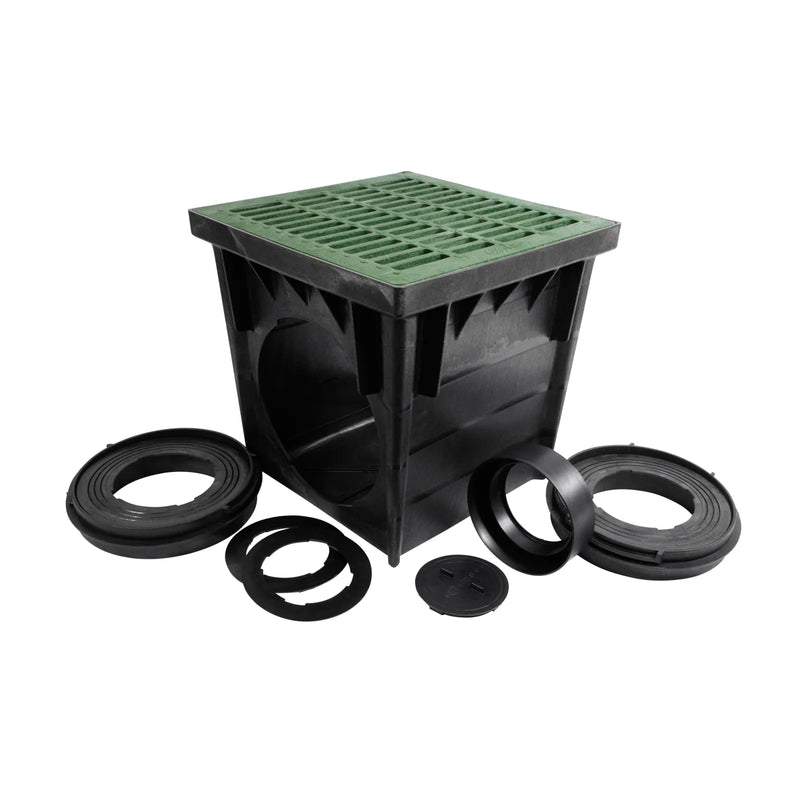 NDS 2400GRKIT - 24" Catch Basin Kit with Green Plastic Grate