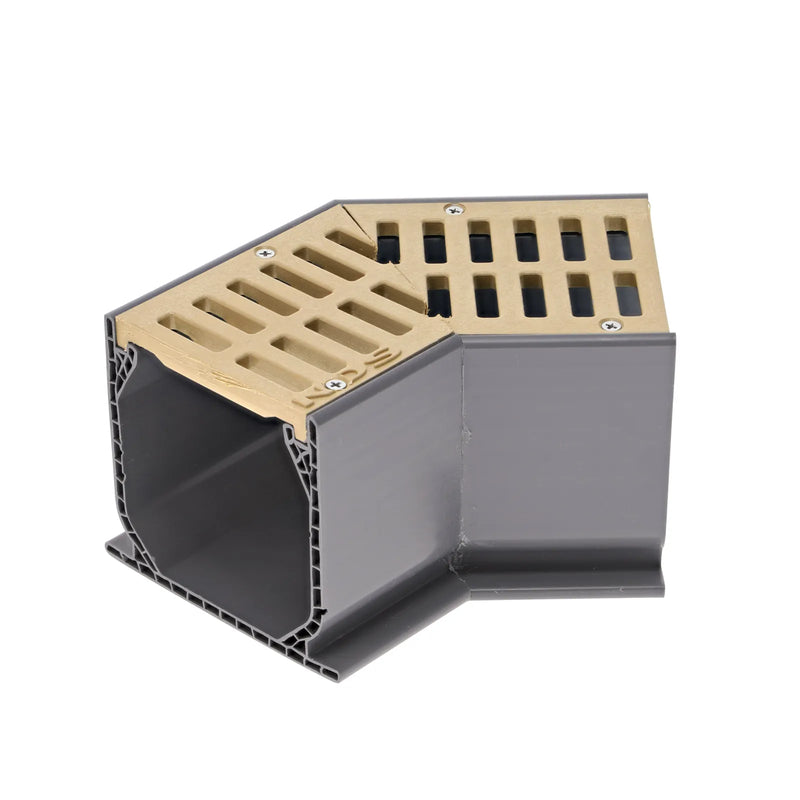 NDS 5303 - Mini Channel 45 Degree Elbow w/Grate - Sand