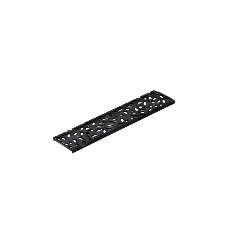 NDS 554CI - Mini Channel Decorative Botanical Grate, 12in Cast Iron