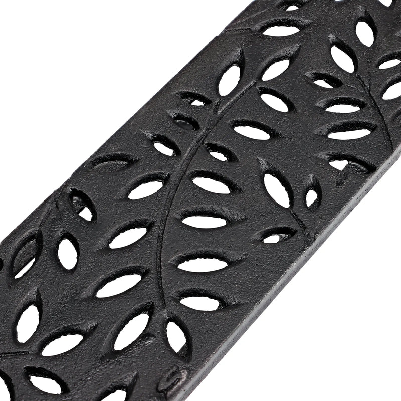 NDS 554CI - Mini Channel Decorative Botanical Grate, 12in Cast Iron
