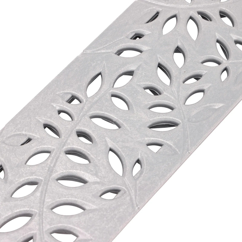 NDS 554GY - Mini Channel Decorative Botanical Grate - Gray
