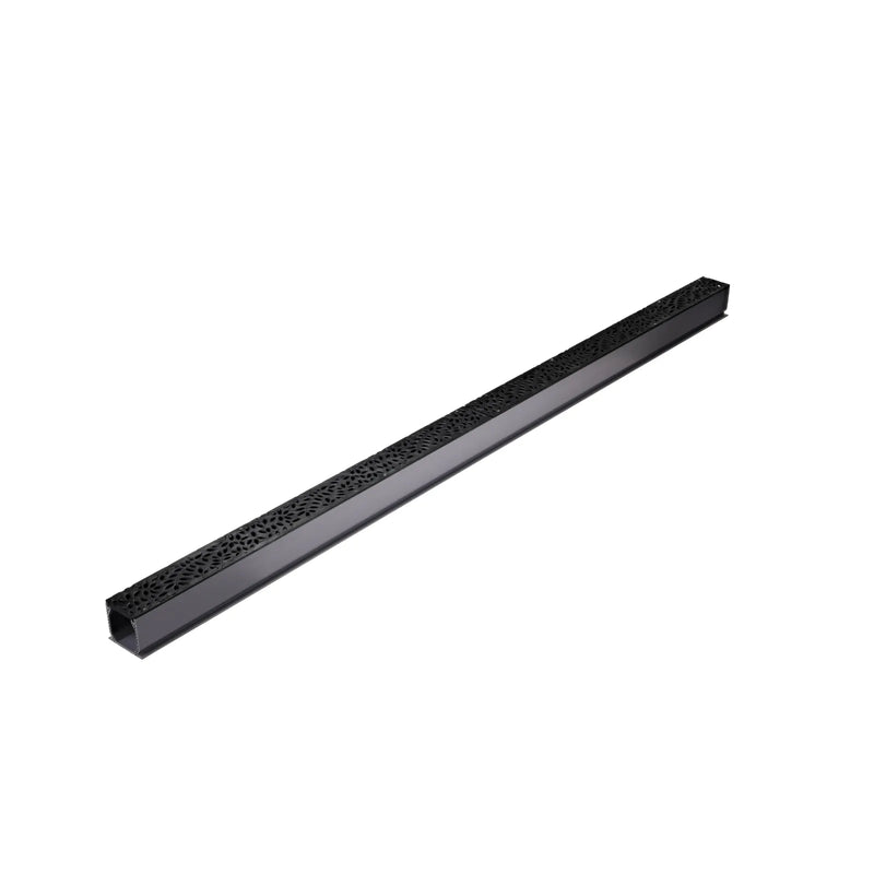 NDS 554 - Mini Channel Decorative Botanical Grate - Black