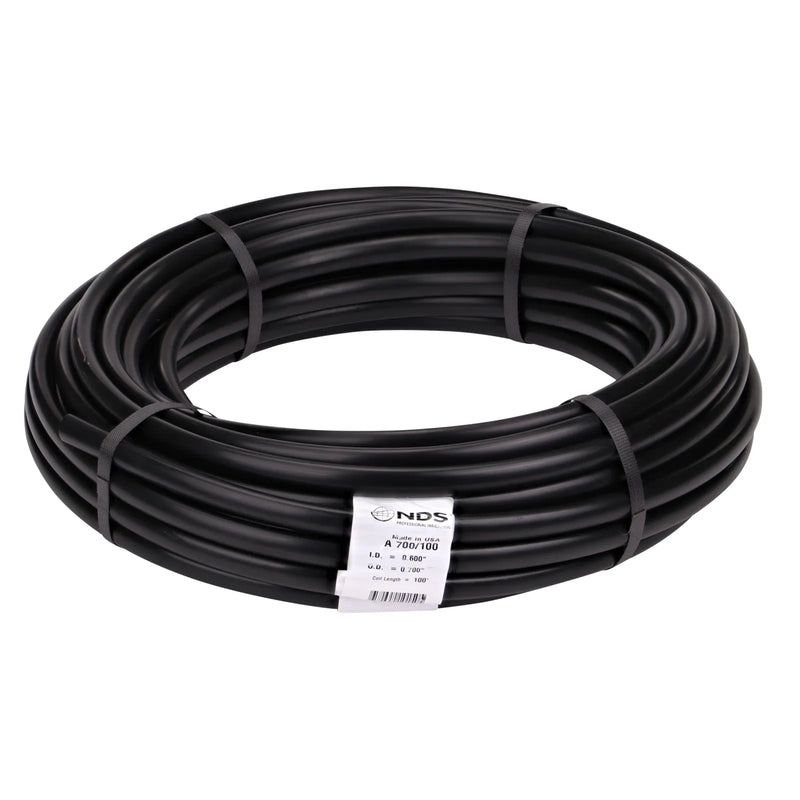 NDS A 700/100 Drip Tubing 1/2 in. Black 100 Ft.