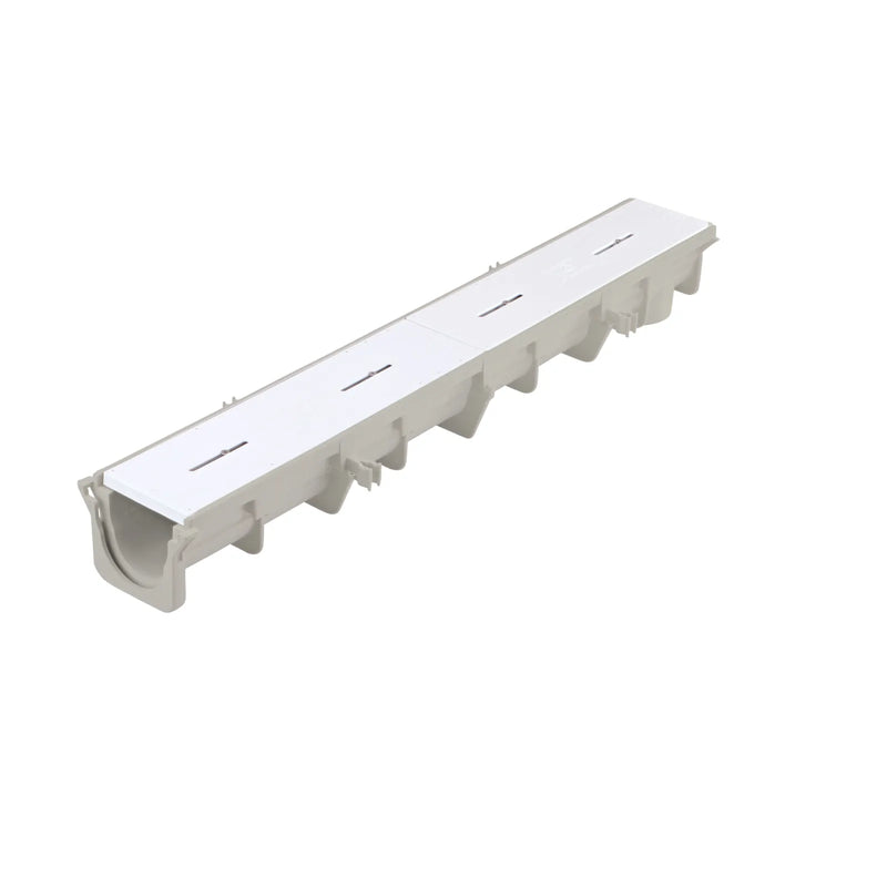 NDS DS-097N Dura Slope® Channel Drain, 6.4 in. Invert Depth, Neutral, 6 in. Wide X 4 ft. Long X 8.1 in. Deep