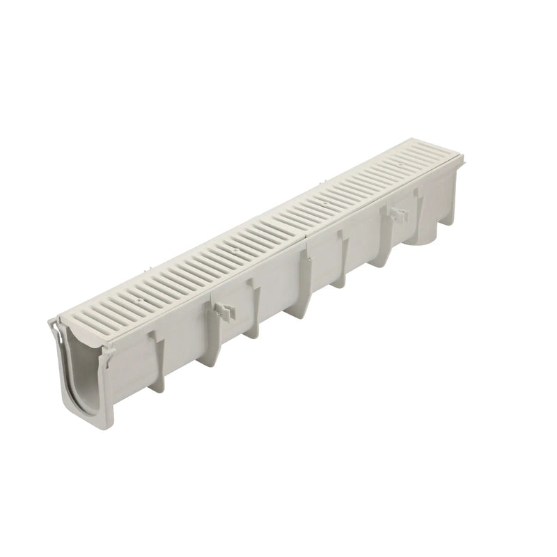 NDS DS-100N Dura Slope® Channel Drain, 7.4 in. Invert Depth, Neutral, 6 in. Wide X 4 ft. Long X 9.1 in. Deep