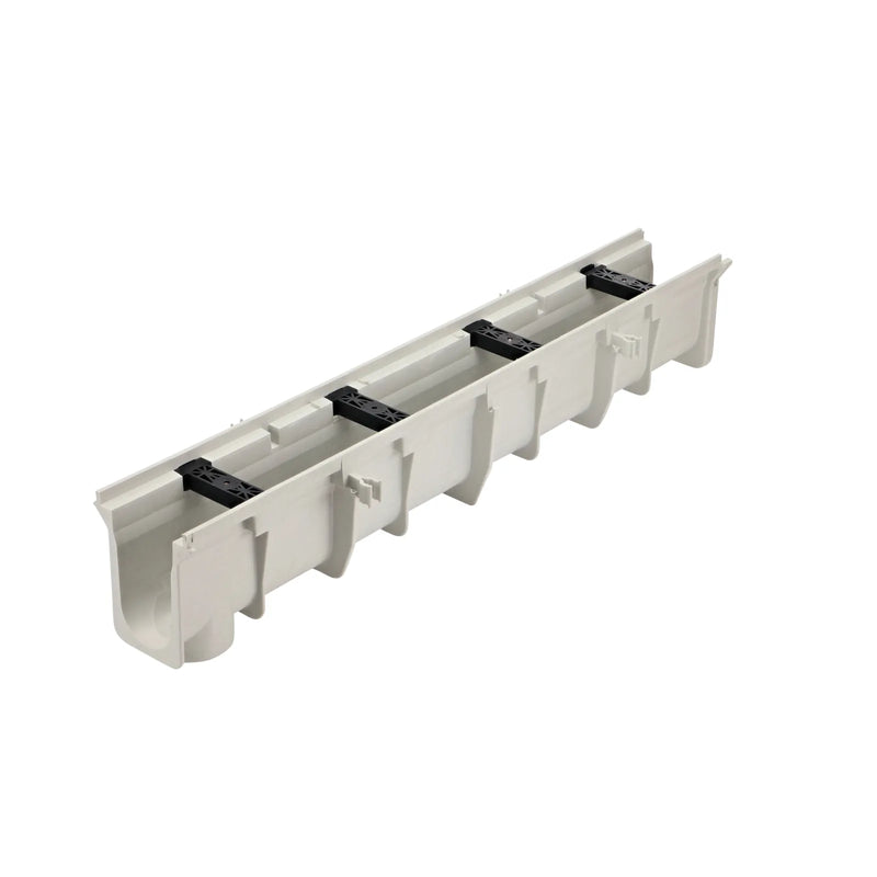 NDS DS-100N Dura Slope® Channel Drain, 7.4 in. Invert Depth, Neutral, 6 in. Wide X 4 ft. Long X 9.1 in. Deep