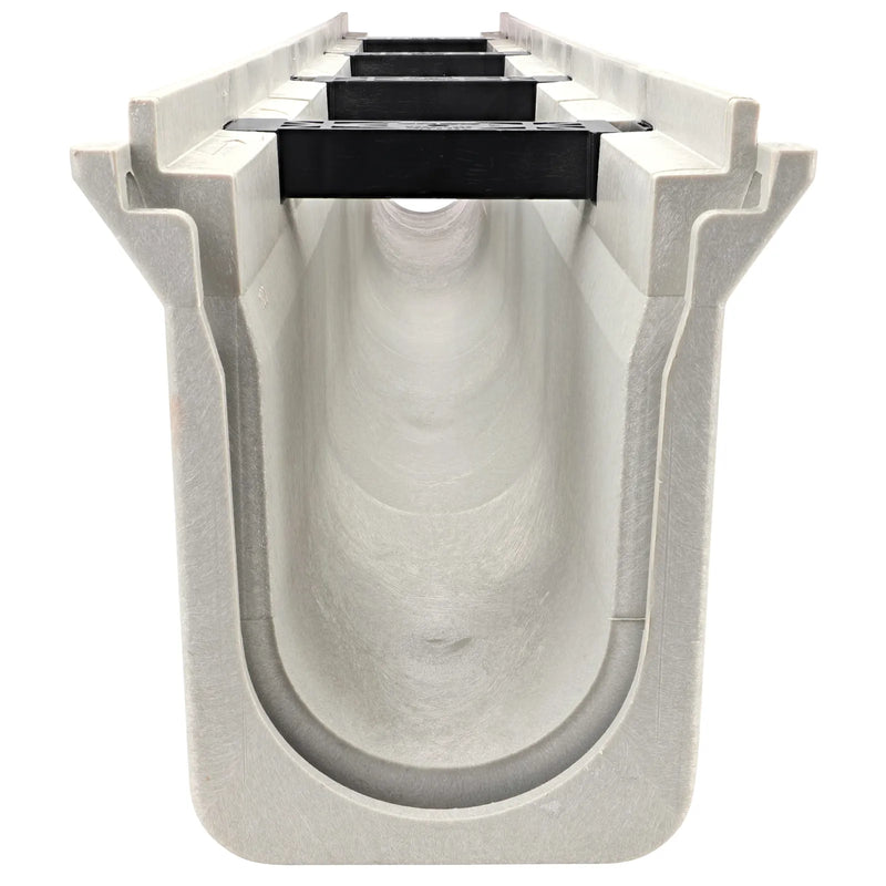 NDS DS-100N Dura Slope® Channel Drain, 7.4 in. Invert Depth, Neutral, 6 in. Wide X 4 ft. Long X 9.1 in. Deep