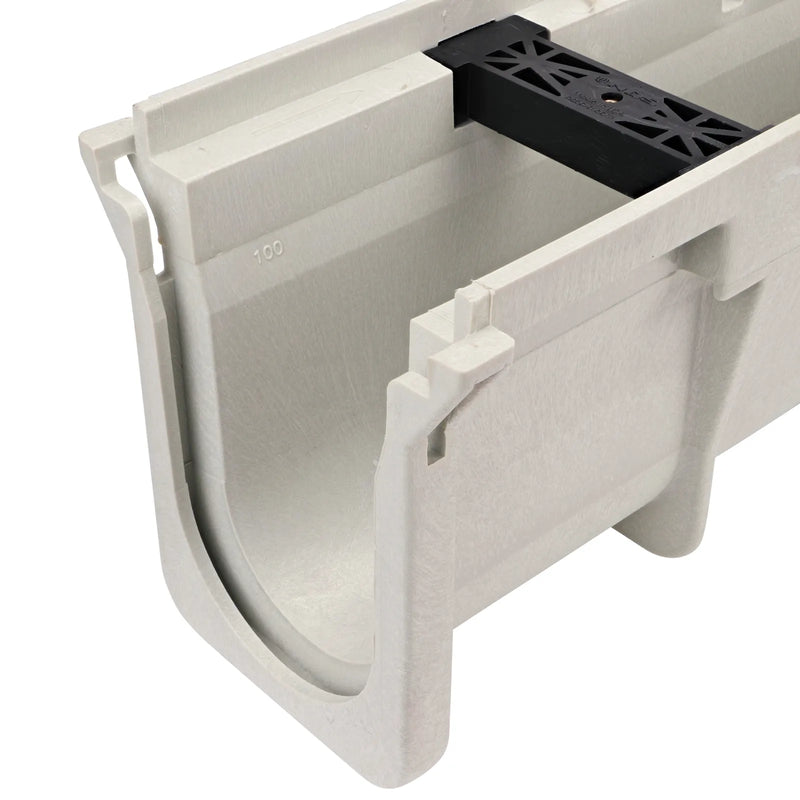 NDS DS-100N Dura Slope® Channel Drain, 7.4 in. Invert Depth, Neutral, 6 in. Wide X 4 ft. Long X 9.1 in. Deep