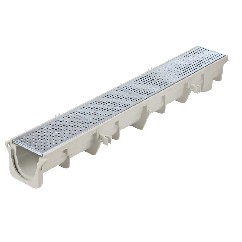 NDS DS-228 - Dura Slope Channel Grate, Galvanized Steel Perforated