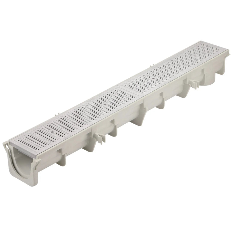 NDS DS-670 - Dura Slope Channel Grate, Gray Perforated