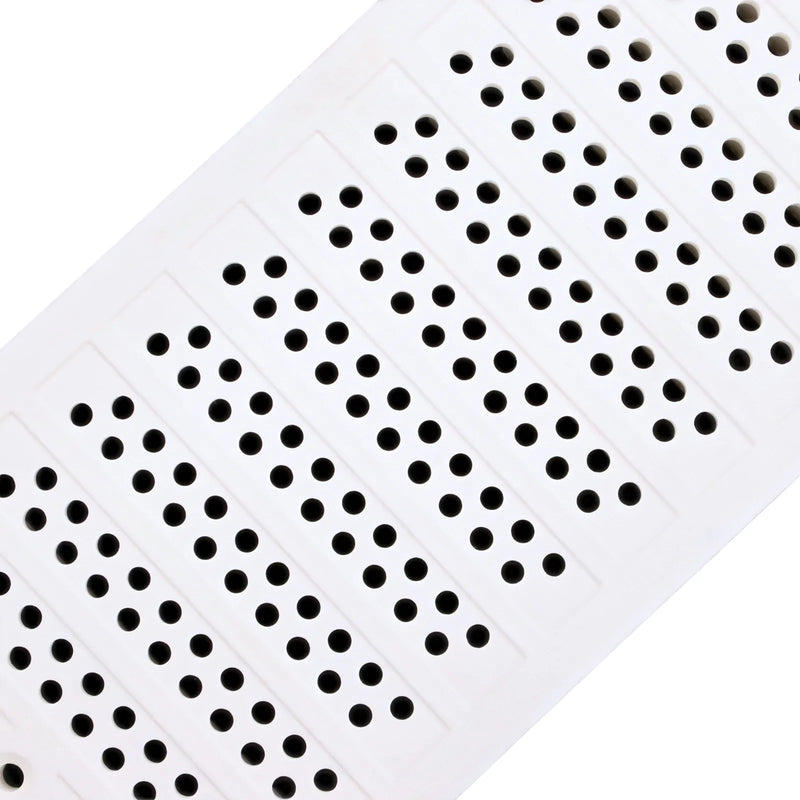 NDS DS-671 - Dura Slope Channel Grate, White Perforated