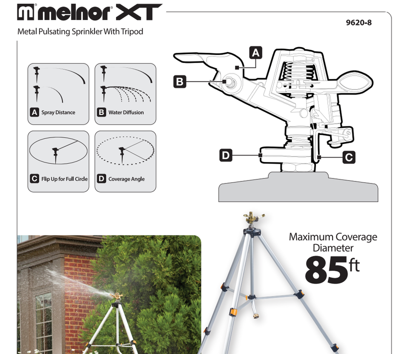 Melnor 9620 Pulsating Sprinkler Tripod