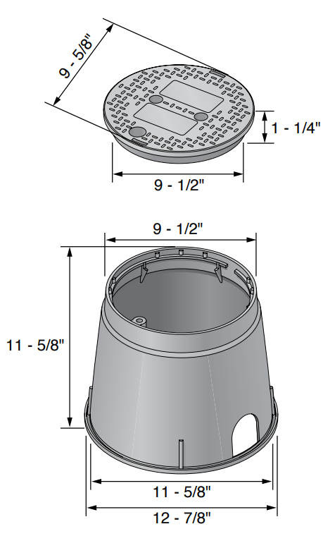 NDS 111BC Round 10 in. Valve Box and Cover
