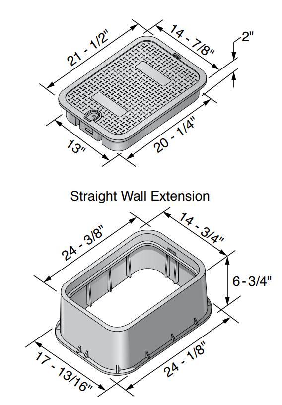 NDS 119 - Jumbo Valve Box Extension w/ Overlapping Cover