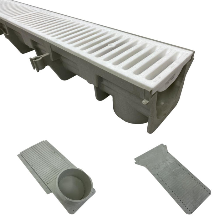 NDS 6" Wide Dura Slope Kits with HDPE Slotted Grates