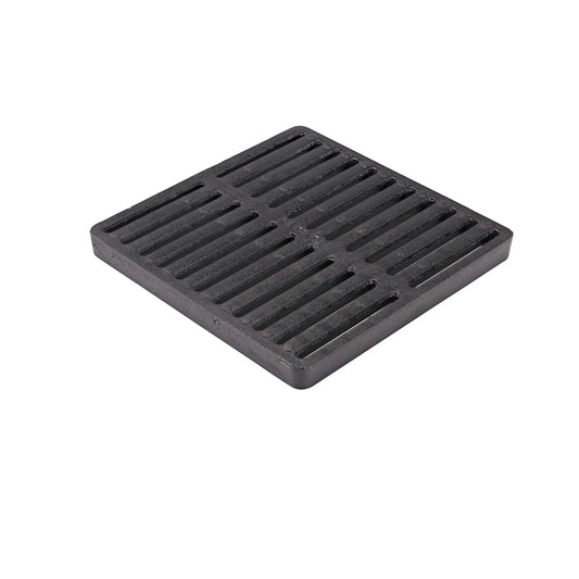 NDS 1213 - 12" Square Cast Iron Grate for 12" Catch Basins & Adapters