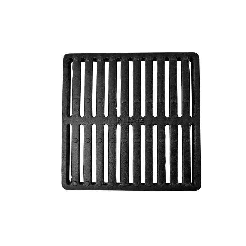 NDS 1213 - 12" Square Cast Iron Grate for 12" Catch Basins & Adapters