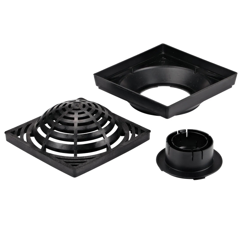 NDS 1230ATBLKIT - 12" Low Profile Adapter w/Black Atrium Grate Kit