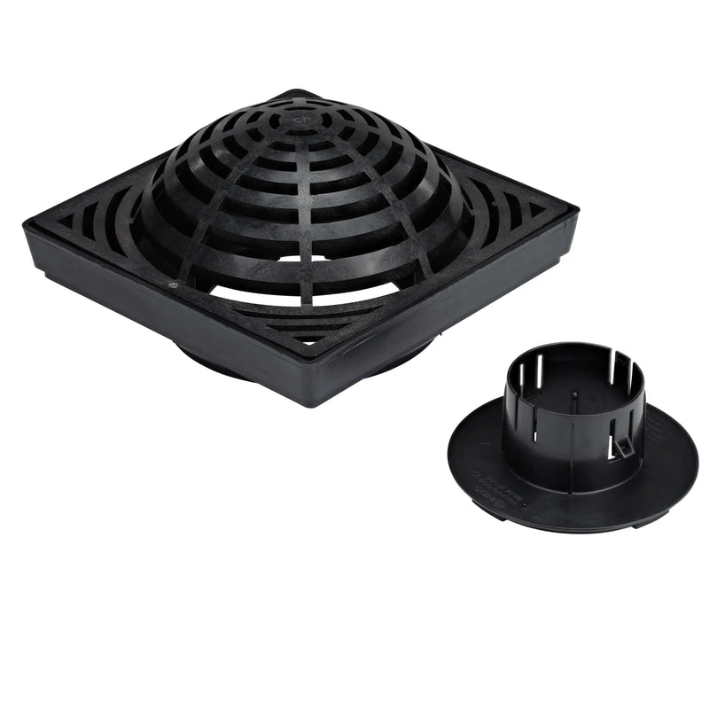 NDS 1230ATBLKIT - 12" Low Profile Adapter w/Black Atrium Grate Kit