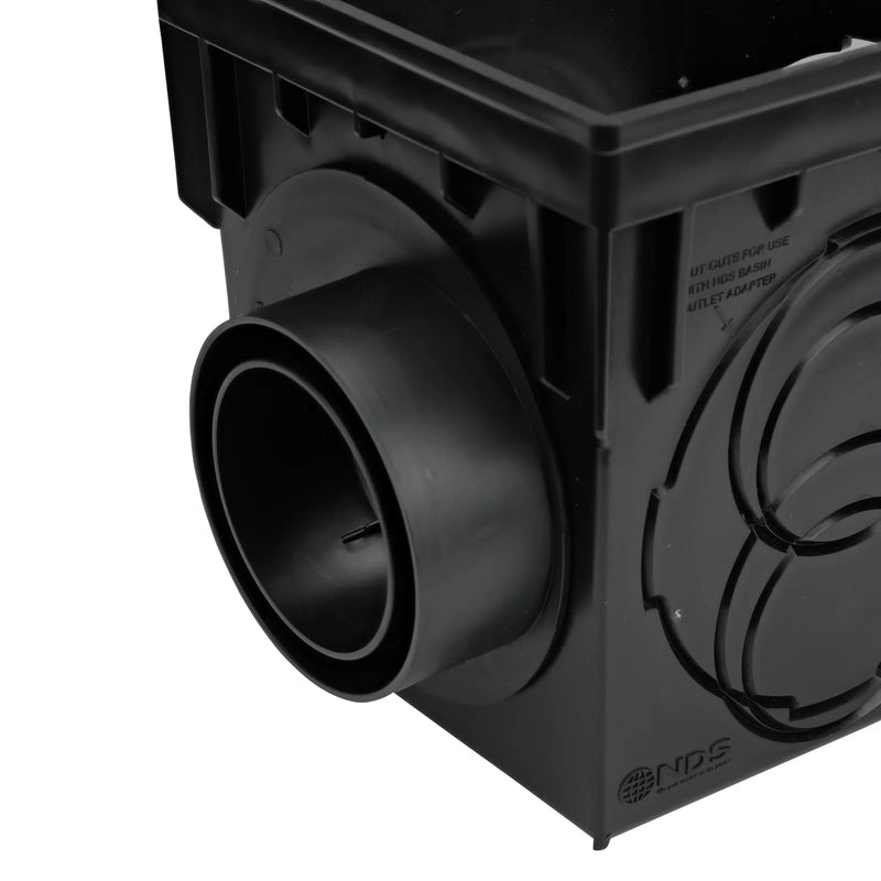 NDS 1245 - 3" & 4" Offset Universal Outlet for 9" to 24" Catch Basins