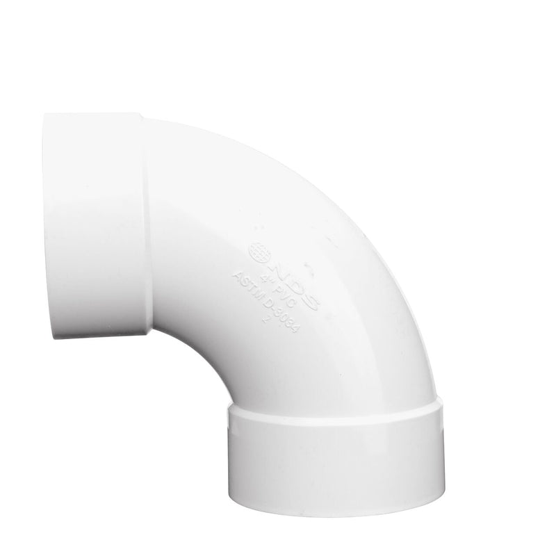 NDS 41P0 - 4" Sewer & Drain 90° Long-Turn Elbow
