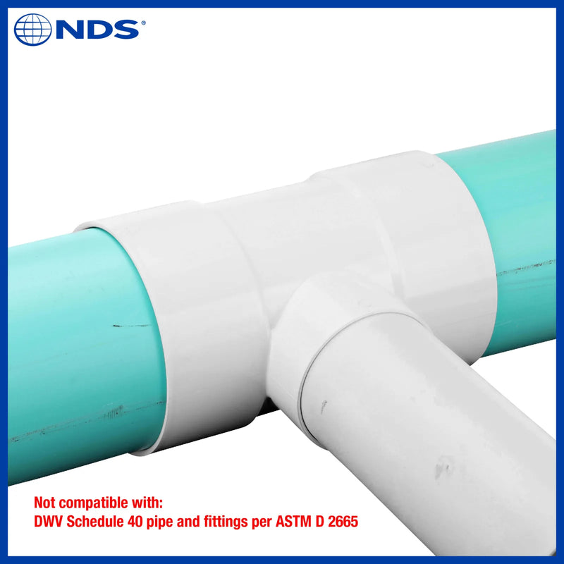 NDS 64P01 - 6" x 4" Sewer & Drain Reducing Tee