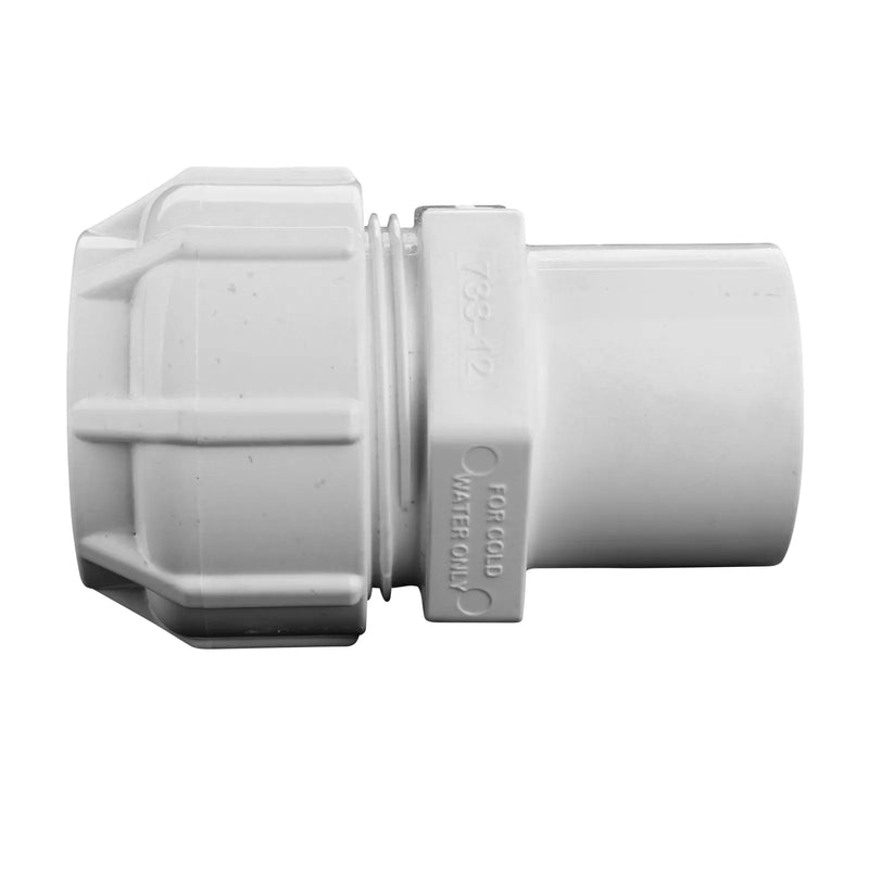 Flo-Lock™ PVC Gripper Adapter, 1-1/4 in. IPS Spigot X 1-1/4 in