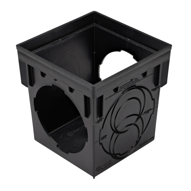 NDS 900 - 9" Square Catch Basin with 2 Opposite Openings
