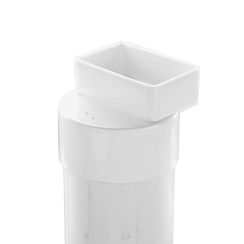 NDS 9P10 - 4" x 6" Downspout Adapter for 6" S&D Pipe Offset