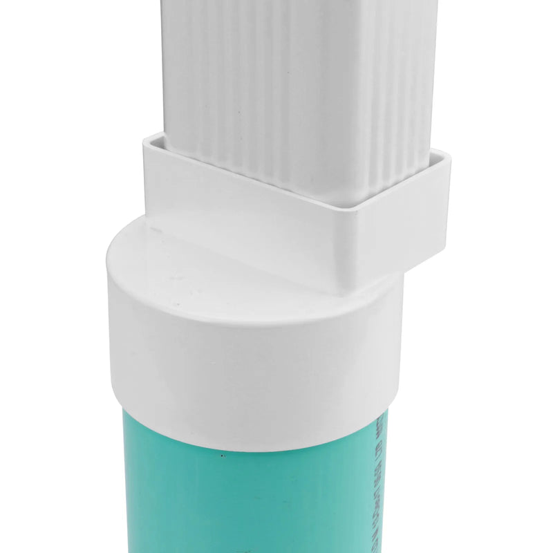 NDS 9P10 - 4" x 6" Downspout Adapter for 6" S&D Pipe Offset