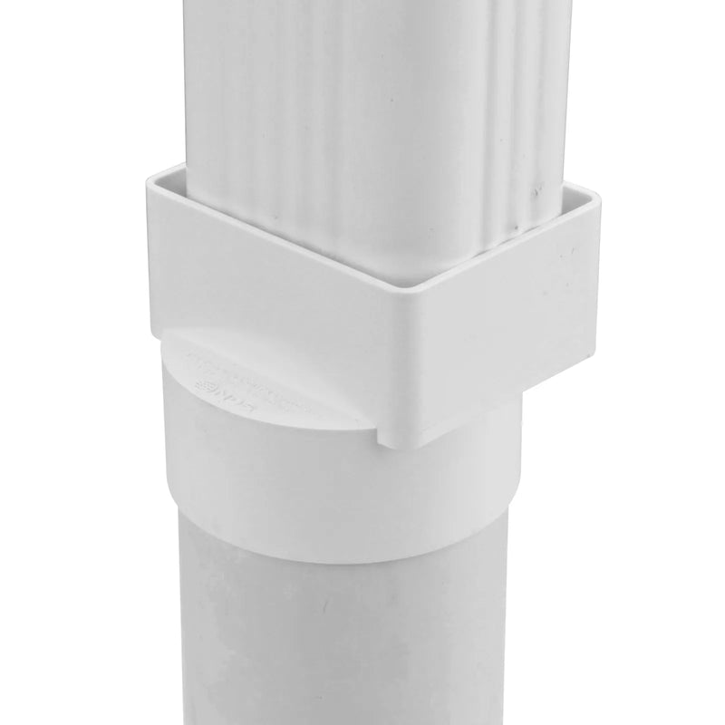 NDS 9P13 - 3" x 4" Downspout Adapter for 4" S&D Pipe Offset