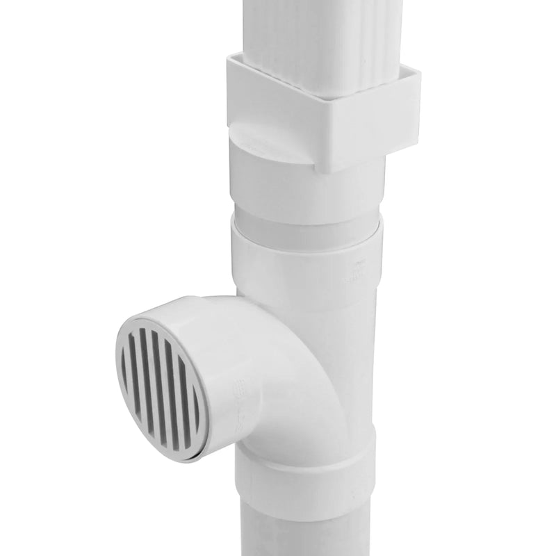 NDS 9P13 - 3" x 4" Downspout Adapter for 4" S&D Pipe Offset