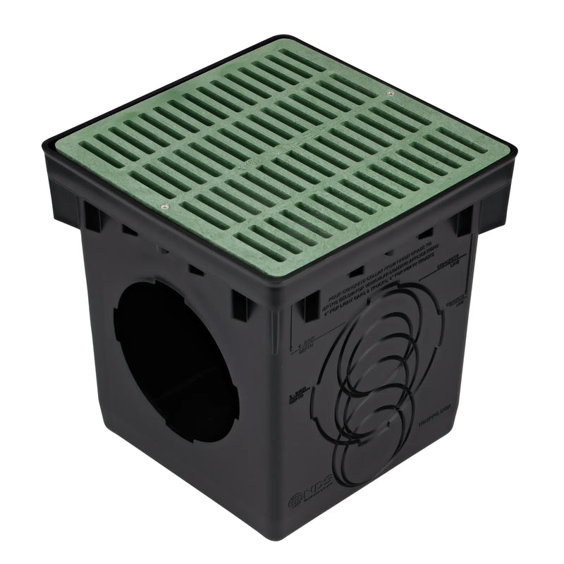 NDS 1212 - 12" Square Catch Basin Grate, Green
