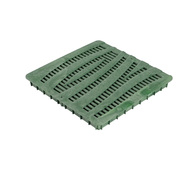NDS 1224GR - 12" Wave Green Grate for 12" Catch Basins & Adapters