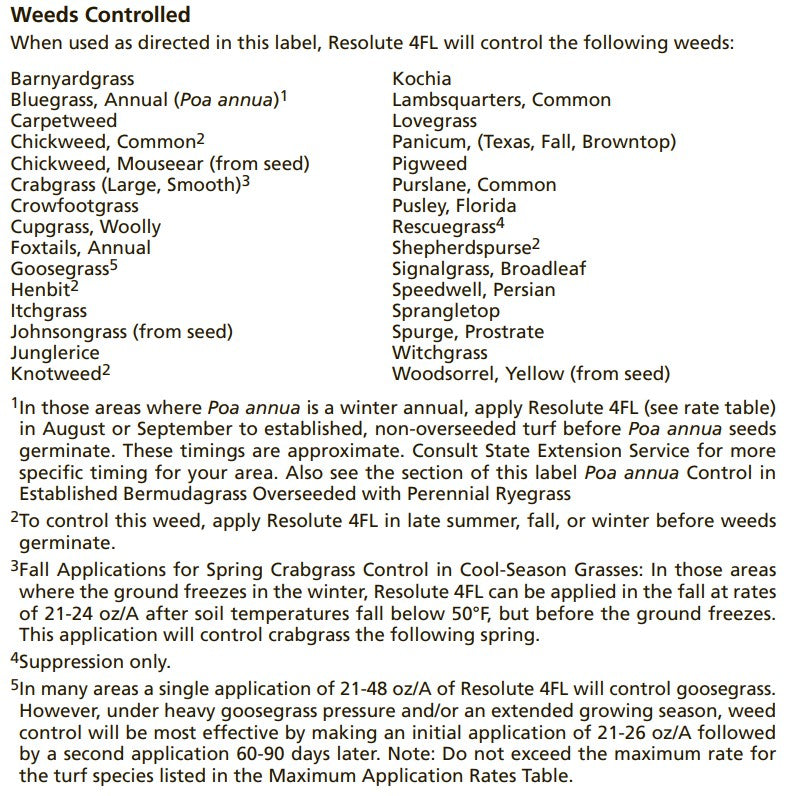 Resolute 4FL Prodiamine Herbicide 2.5 gallon