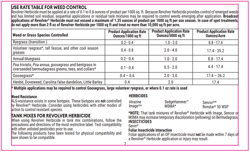 Revolver Herbicide 32 oz.