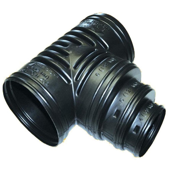 Normandy C8064 Corrugated 6" Reducing Tee 6"x6"x6" or 4"