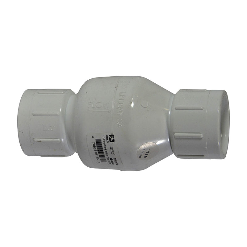 NDS 1011-10 - Spring Check Valve PVC 1" SXS