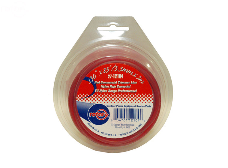 Copperhead 12104 Red Commercial Trimmer Line .130 25' Loop