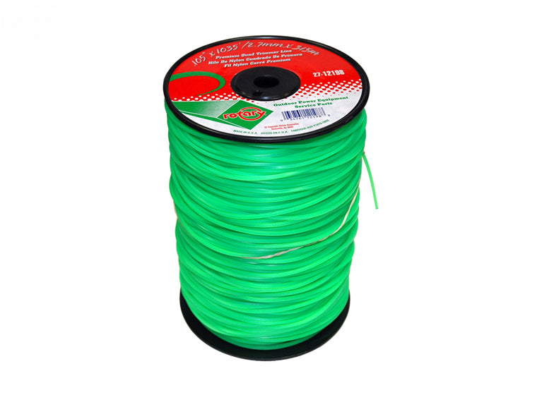 Copperhead 12198 Trimmer Line .105 1035' Large Spool Quad Green