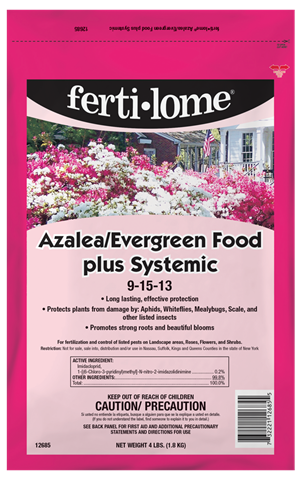Ferti-Lome 12685 Azalea/Evergreen Food Plus With Systemic 9-15-13  4 LB