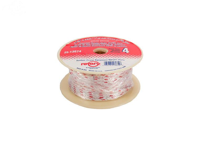 Rotary 13674 Starter Rope #4 X 100' Roll Non Core Braided