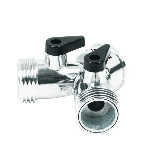 Zinc Y Connector with Shut Off