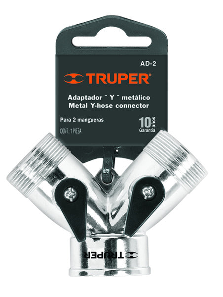 Zinc Y Connector with Shut Off