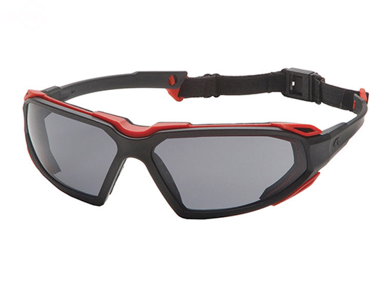 Rotary 14877 Safety Glasses - SBR5020DT. Gray (Anti-Fog) Lens with Black/Red Frame