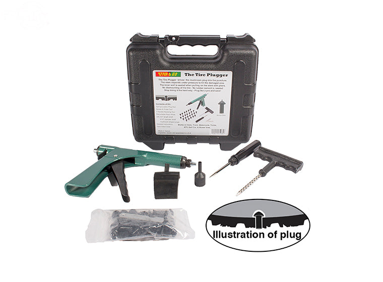 Rotary 15929 Stop & Go 1085 Deluxe Tubeless Tire Plugger Repair Kit for Flats (25 Plugs)