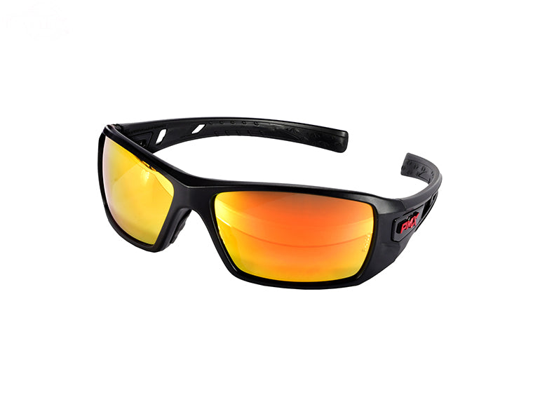 Rotary 16669 Safety Glasses SBRF10445D Pyramex Safety Glasses, Black Frames with Ice Orange Mirror Lenses