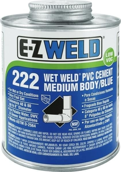 E-Z Weld Wet Dry Cement 1/2 Pint Size (8 oz.)
