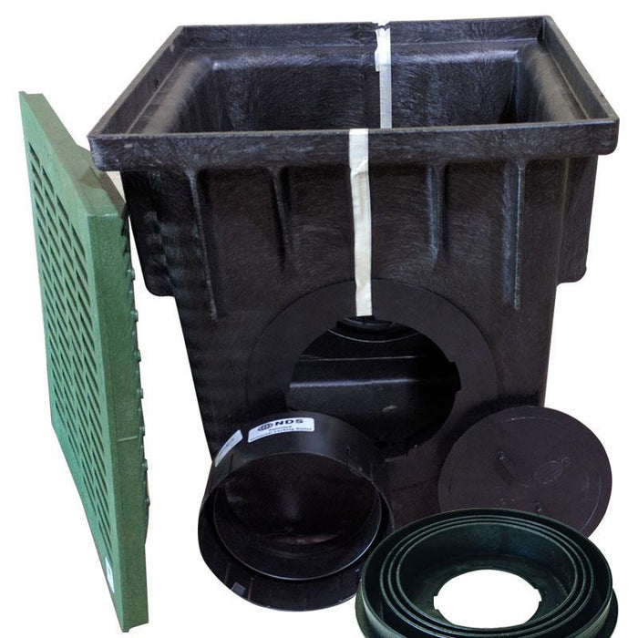 NDS 2400GRKIT - 24" Catch Basin Kit with Green Plastic Grate