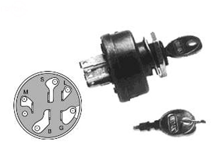 Rotary 2922 Ignition Switch replaces Murray 725-0267